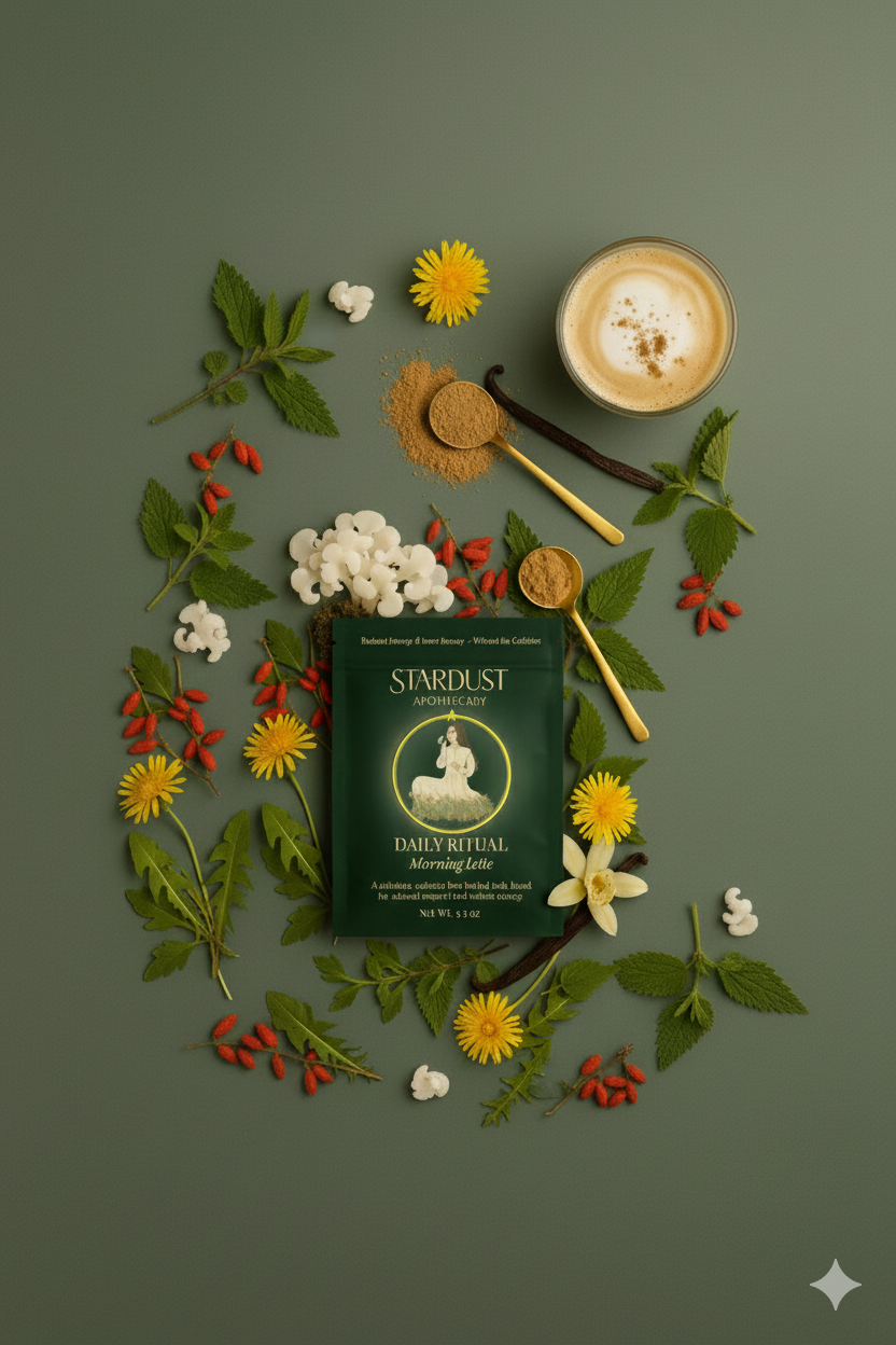 Daily Ritual latte powder- 3.5 oz Caffeine-Free | Adaptogenic | Rich in Plant-Based Minerals & Antioxidants